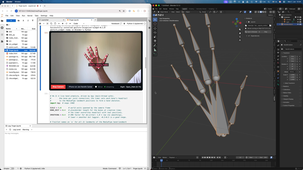 Gesture Recognizer Widget — Control Blender with Your Hand preview image